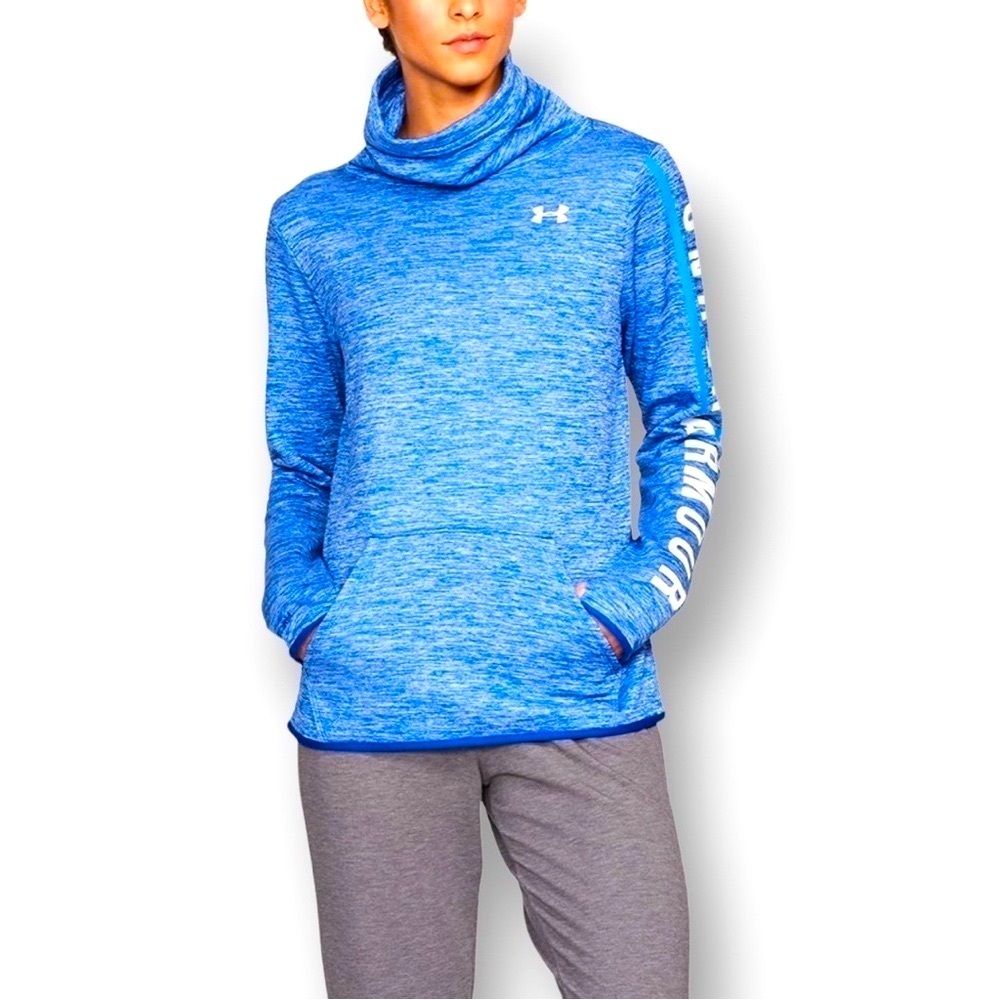 NWOT Under Armour Women's Size Med Fleece Graphic Twist Long Sleeve Pullover
